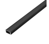 Profilé Aluminium Noir Large 2m avec Cache Opaque Noir - SILAMP
