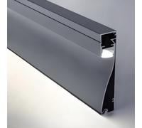 Profilé Aluminium Plinthe Couleur Gris Métallique 2M pour Ruban LED 10mm