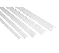 Profilé angulaire en PVC - 2 m - Plastique - Pour coin extérieur - Résistant aux chocs - Différentes tailles - Profilé F - Dimensions : 30 x 30 mm - F21
