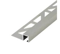 Profilé carré DURAL en aluminium titane brillant-brossé (H= 7 mm, L= 250 cm)