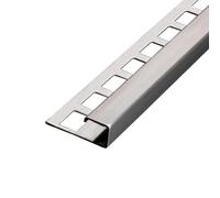 Profilé carré en acier inoxydable V2A brossé (11 mm, 300 cm)