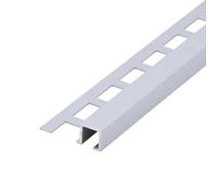 Profilé carré en aluminium argenté mat - Rail pour carrelage (9 mm, 300 cm)