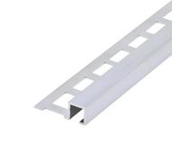 Profilé carré en aluminium naturel - Rail pour carrelage (10 mm, 250 cm)