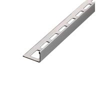 Profilé d'angle fin de carrelage acier inoxydable brossé (4,5 mm, 100 cm)