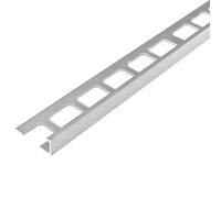 Profilé d'angle fin de carrelage alu argent mat (H= 10 mm, L= 100 cm)