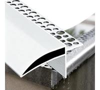 Profilé De Bord D'égouttement En Aluminium, Conception Extérieure | Solin anti-goutte for mur extérieur, facile à couper et à installer, empêche le refoulement(50mm)