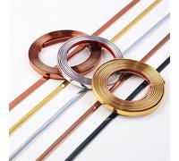 Profilé de bordure métallique flexible et auto-adhésif, étanche et pliable murs, plafonds, sols, meubles, bordures de carrelage, bronze brossé, 3 m x 20 mm (10mx20mm)