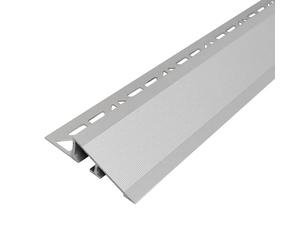 Profilé de compensation large en aluminium argenté mat (H= 12,5 mm, L= 250 cm)