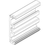 Profilé de compensation pour huisserie Wm.Alu.look inox L.2050mm Levolan 60/120 GEZE