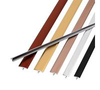 Profilé De Finition en T De 100 Cm, Lot De 3 Pièces, en Aluminium, Bande De Transition De Sol Découpable, Séparateur De Panneaux Muraux pour La Jonction Sol-Mur Et La Rénovation Black 15mm