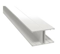 Profilé de jonction monobloc en H 32 mm - L: 4 m - l: 60 mm - E: 32 mm - Blanc RAL 9010