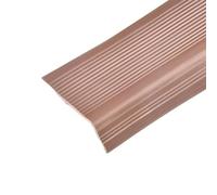 Profilé de Nez de Marche 4M Facile à décoller et à Coller pour carrelage, parqueage, parquet et stratifié, Marron. Protection de Bord de Marche et Barre de Transition résistante et élégante.