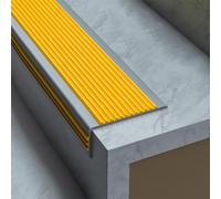 Profilé de Nez de Marche antidérapant et Auto-adhésif, Facile à Installer, en ca Installer, en Caoutchouc, pour escaliers en Bois, marbre et carrelage. Protection et sécurité antidérapantes.
