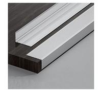 Profilé de Nez de Marche en Aluminium, 5 cm de Large, 3 cm de Haut, en Forme de L, antidérapant, pour stratifié/métal/Bois, étanche (argenté 155 cm/61 po)
