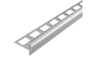 Profilé de nez de marche style Florentin argent mat (11 mm, 250 cm)