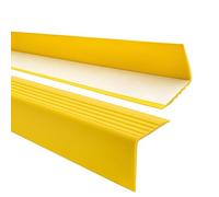 Profilé de nez d'escalier antidérapant en plastique PVC - Profilé d'angle autocollant - Dimensions : 50 x 50 mm - Couleur : jaune - Longueur : 110 cm