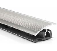 Profilé de réglage en hauteur en aluminium - avec profilé de base « Bodenrail » - profilé de compensation de 34 mm - en acier inoxydable poli - profilé de compensation - profilé d'extrémité - profilé