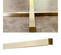 Profilé de seuil de Porte en Laiton brossé, Couvre-seuil métallique Robuste, Barre de Transition carrelage/parquet, Pont de Finition de Bord de Porte