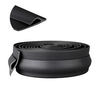 Profilé de seuil de sol auto-adhésif - Protection de bord en PVC imperméable, longueur 1 à 20 m, largeur 3,2 cm for une décoration intérieure sécurisée(Black,L13m)