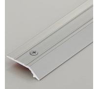 Profilé de Transition à Visser en Aluminium Barre De Seuil Rattrapage De Niveau Rail de Transition pour Sol pour Joindre Les Interstices du Sol(Silver White,130cm)