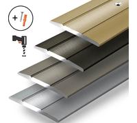 Profilé de transition Couverture Firm C-form Plinthe en aluminium 3,6x134 cm Prépercé Champagne