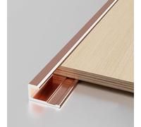 Profilé décoratif étanche en Alliage daluminium en Forme de C carrelage, Armoire, Table, cloison et Marche descalier, argenté, 10 mm, 3 m / 9,8 pi (10mmL3m/9.8ft)