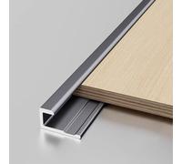Profilé décoratif étanche en Alliage daluminium en Forme de C carrelage, Armoire, Table, cloison et Marche descalier, argenté, 10 mm, 3 m / 9,8 pi (4mmL3m/9.8ft)