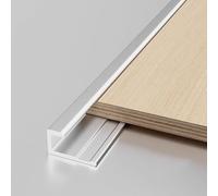 Profilé décoratif étanche en Alliage daluminium en Forme de C carrelage, Armoire, Table, cloison et Marche descalier, argenté, 10 mm, 3 m / 9,8 pi (4mmL3m/9.8ft)
