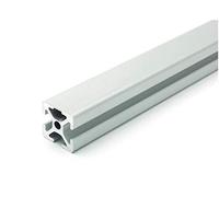 Profilé design en aluminium 20 x 20 cm - 1 rainure dissimulée - Type I - Rainure 5 (légère) - Argenté anodisé - Profil en aluminium 20 x 20 - Profil 20 x 20 - 1000 mm