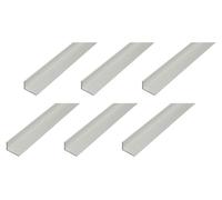 Profilé en aluminium Alberts, argenté anodisé, dimensions 30 x 15 x 2 mm, longueur 1 mètre