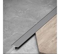 Profilé en T Seuil Renforcé, Bande de Transition en Aluminium pour Sol | Bande D'Écart pour Parquet et Carrelage, Découpable, Largeur 8 10 12 15 20 25 30 40 50 60mm(Gris,22mm)