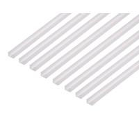 Profilé en U Alberts, aluminium, blanc, dimensions 6,2 x 8,7 x 6,2 x 1,2 mm, longueur 1 mètre