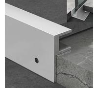 Profilé en U pour Verre Profilé de Finition en Acier Inoxydable pour Cabine de Douche, Filet de Fixation pour Panneau de Verre Balcon/cuisine, Rail de Fixation pour Verre de 10 mm(180cm(71in))
