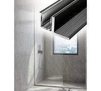Profilé en U pour Verre Profilé en Aluminium en Forme de F pour Vitrage, Rail de Fixation pour Paroi de Douche Sans Cadre, Rail Inférieur pour Cloison Vitrée Fixation Mur/sol