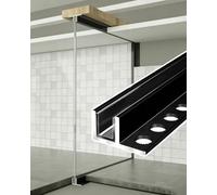 Profilé en U pour Verre Profilé en U Profond pour Porte de Douche | Verre de 8, 10 ou 12 mm, Guide Inférieur en Aluminium pour Paroi de Douche, Profilé de Finition Mate pour Fixation et Bordu