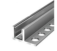 Profilé en U pour Verre Rail Inférieur en Aluminium pour Porte de Douche