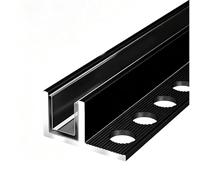 Profilé en U pour Verre Rail Inférieur en Aluminium pour Porte de Douche