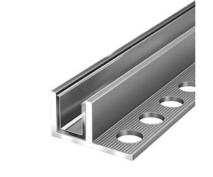 Profilé en U pour Verre Rail Inférieur en Aluminium pour Porte de Douche