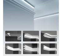 Profilé encastré LED en polystyrène avec revêtement dur, bandes stucco pour cloisons sèches (13,8 mètres KD302) Applique murale en placoplâtre profilés pour cloisons sèches salle de bains