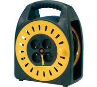 Profile Design Enrouleur ménager PR8015 – 15 m 3G1,5 mm² 4 prises – noir/jaune