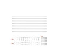 Profilé LED SucceBuy en U Aluminium 200cm Lot de 10 avec diffuseur laiteux