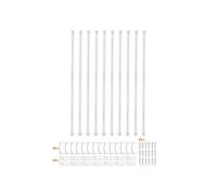 Profilé LED SucceBuy Encastrable avec ailettes Aluminium 200cm Lot de 10 avec diffuseur laiteux