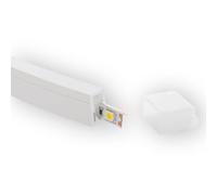 TechBrey Profilé Néon SFLEX 12x20 Courbe Latérale pour Rubans LED IP20 jusqu'à 11 mm 5 m Blanc