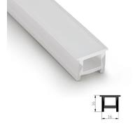 Profilé Néon Sflex 20x16 Courbe Verticale Pour Rubans Led Ip20 Jusqu'à 12 Mm 5 M