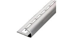 Profilé quart de rond acier inoxydable V2A brossé pour carrelage (H= 12,5 mm, L= 250 cm)