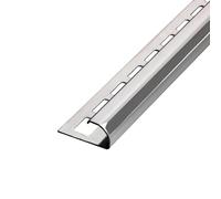 Profilé quart de rond acier inoxydable V2A poli pour carrelage (H= 6 mm, L= 100 cm)