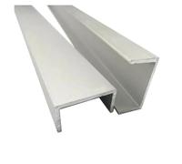 Profilé rainuré en aluminium en forme de U, 3 pièces, cadre rainuré en aluminium, fente for carte de guidage, rainure intérieure fixe en verre(20X10X100MM)