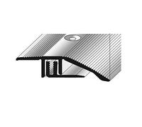 Profilé / Seuil d'adaptation / de compensation pour le stratifié / parquet / Profilé de transition, 5 - 9 mm de haut, 39 mm de large, 2-pièces, Aluminium anodisé, foré, couleur: argent
