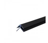 Profils aluminium pour panneau composite aluminium-angle en U - noir NORDLINGER