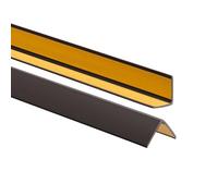 ProfiPVC Cornière PVC 25x25mm, 200cm - Baguette d’angle de protection, profilé d'angle caoutchouc autoadhésif - Protection d'angles et rebords, flexible, facile à installer, Brun Foncé